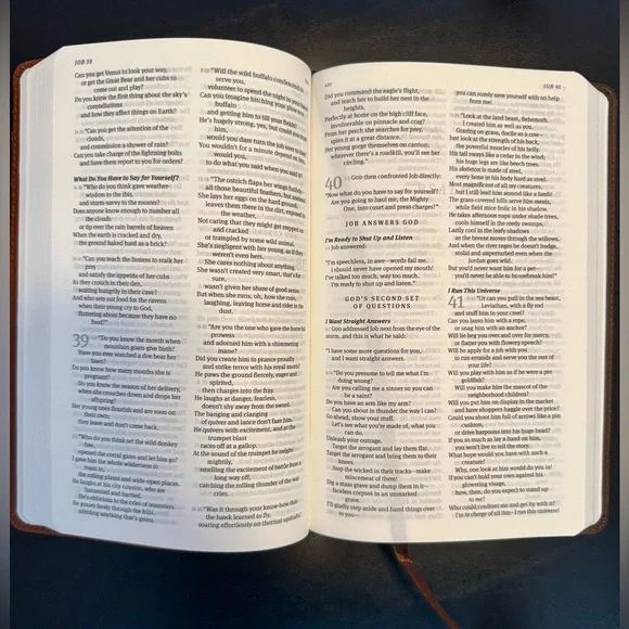 The Message Bible Eugene H. Peterson Brown Leather NavPress Tyndale. Like new - Picture 6 of 9